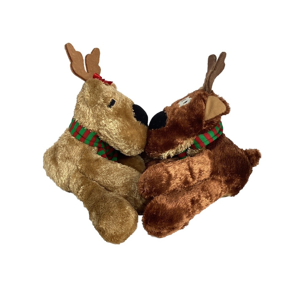 Hallmark Rodney and Rhonda Reindeer Kissing Plush Kiss Kiss Christmas Set 6"